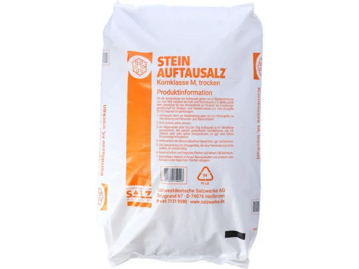 Südsalz Steinauftausalz, Streusalz Kornklasse M, 25 Kg – Bild 4